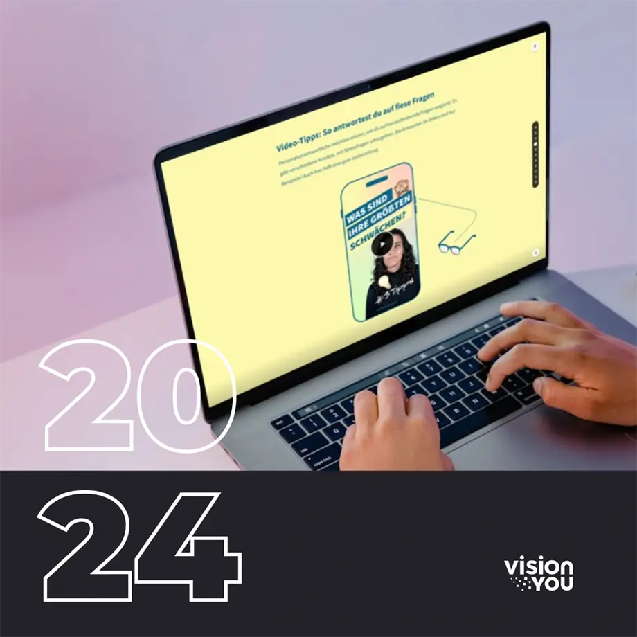 E-Learning von visionYOU für das BIBB mit Video-Tipps für Bewerbungsgespräche.