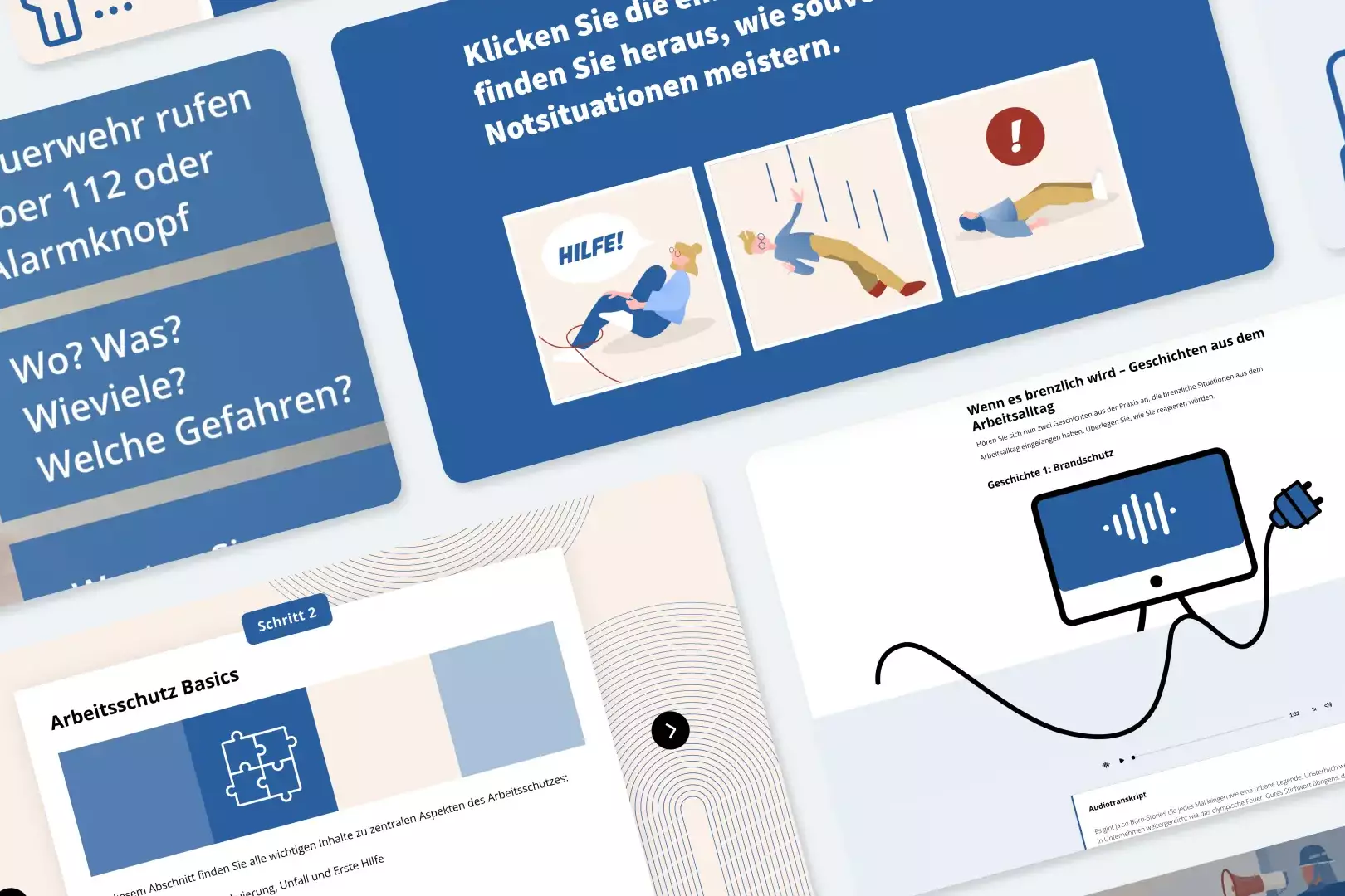 Mockup Arbeitsschutz E-Learning