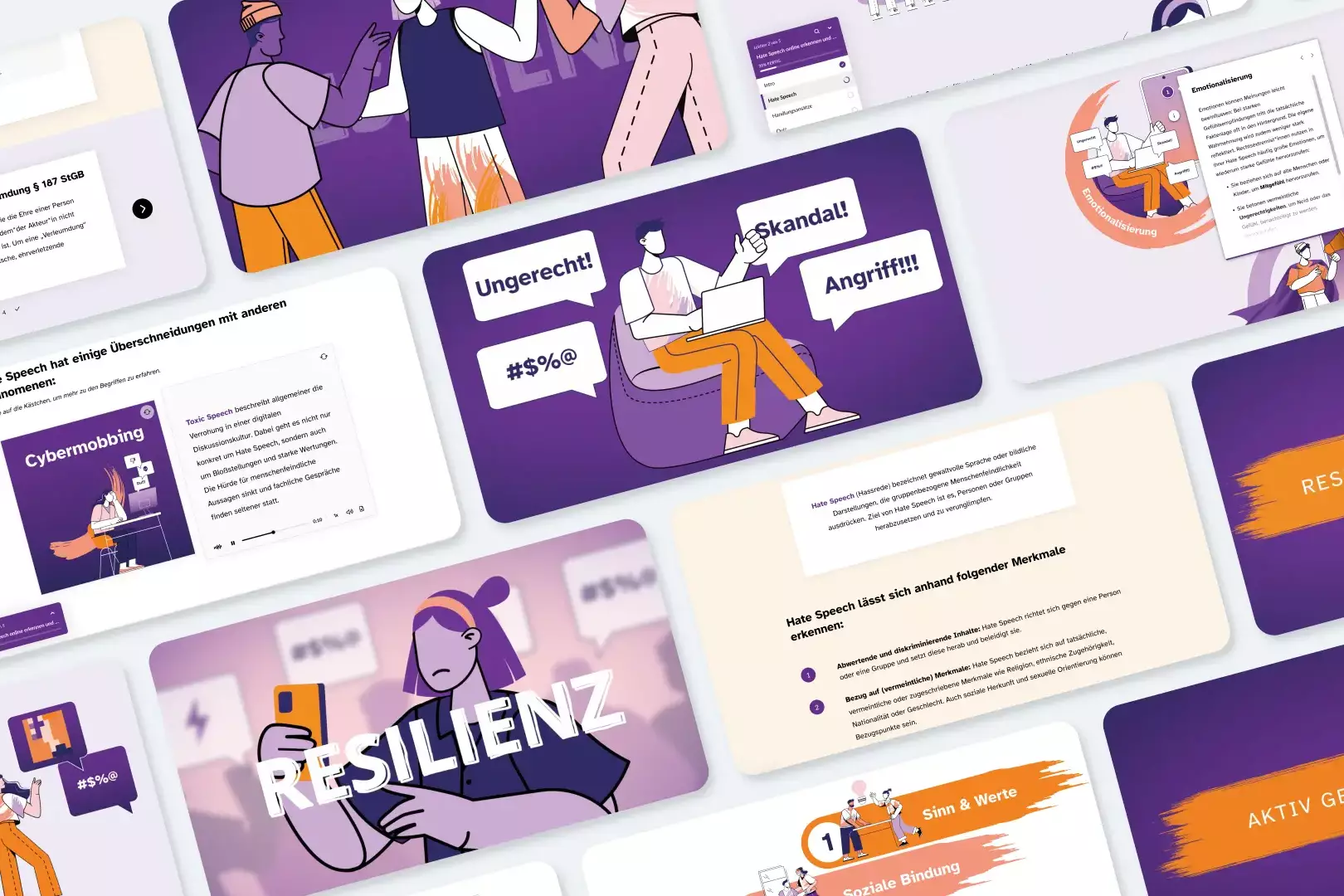 Screenshots E-Learning Hate Speech