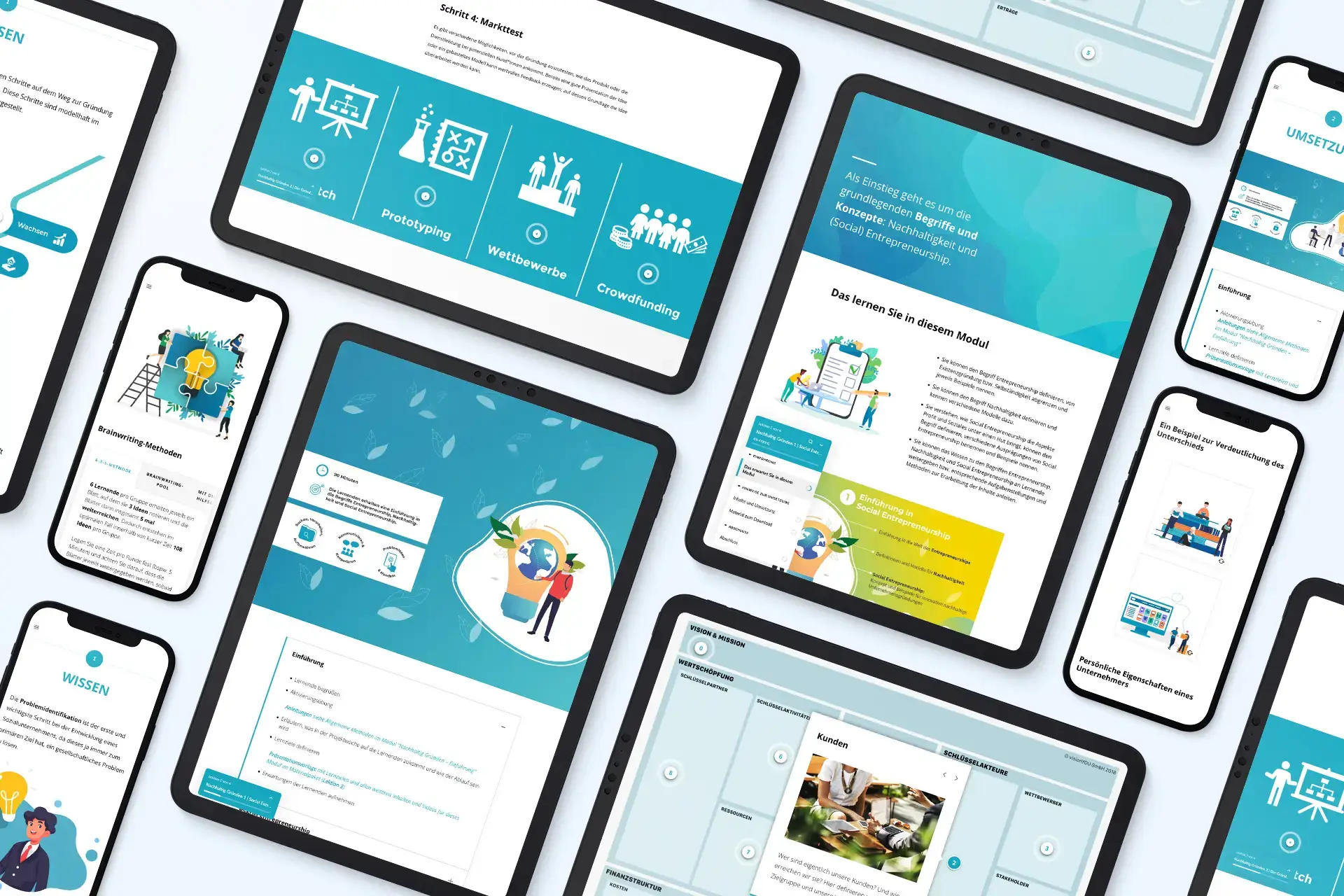 Mockups E-Learning Social Entrepreneurship