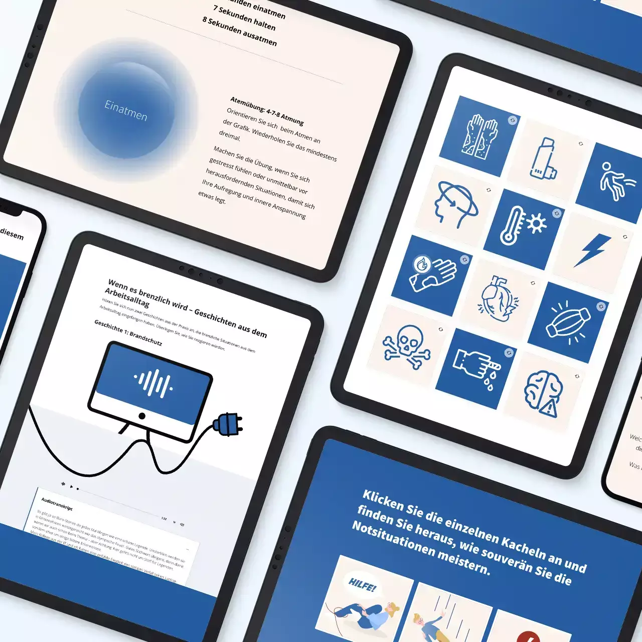 Mockup Arbeitsschutz E-Learning