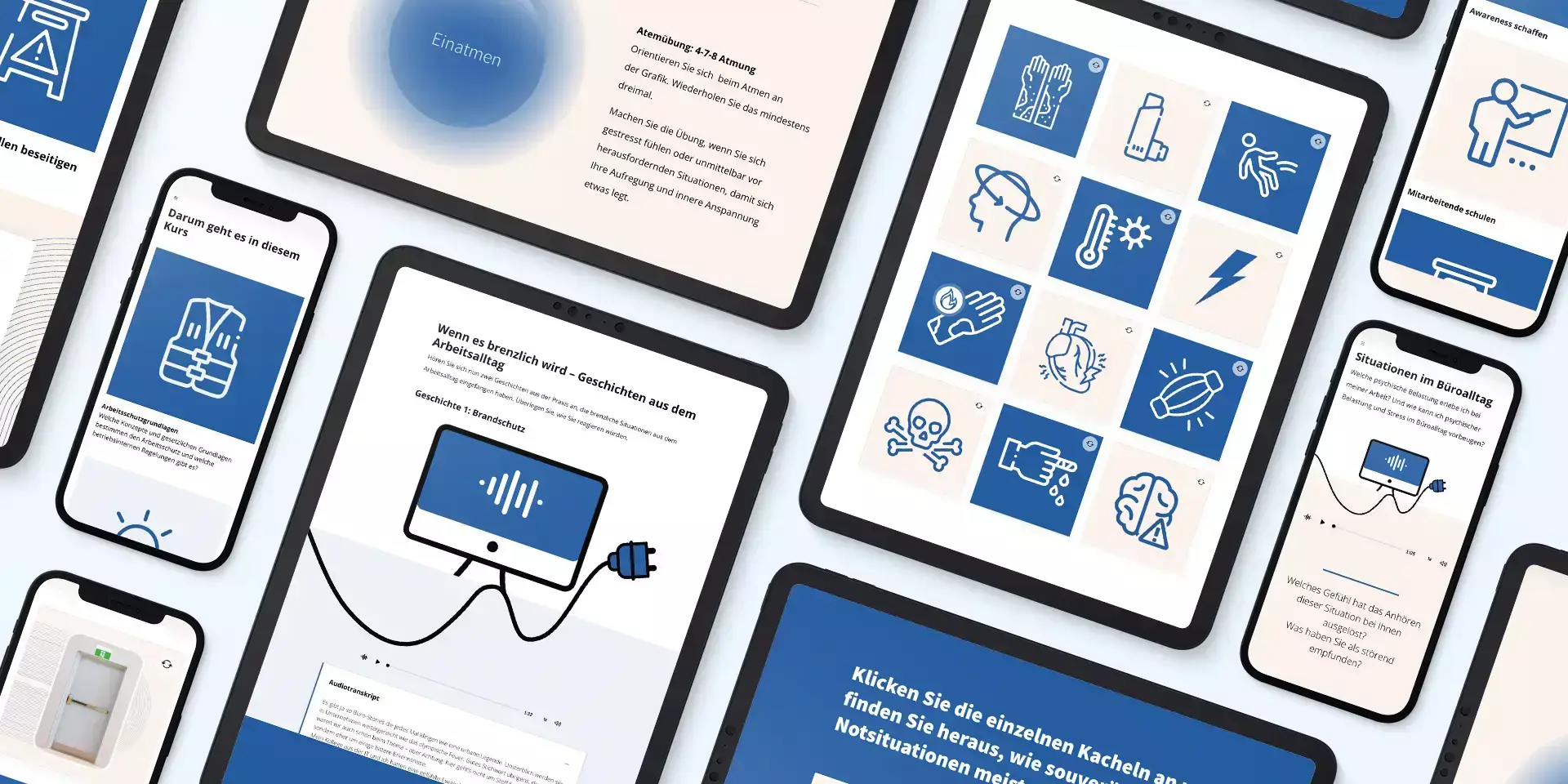 Mockup Arbeitsschutz E-Learning