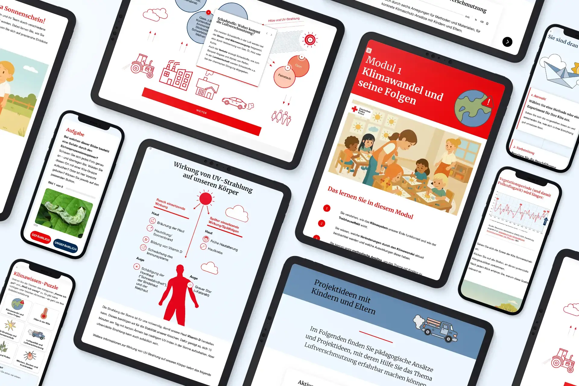 Mockups des E-Learnings